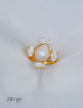 ZA1011444 -  AD Stone with  Pearl Ring 2-Zilmor